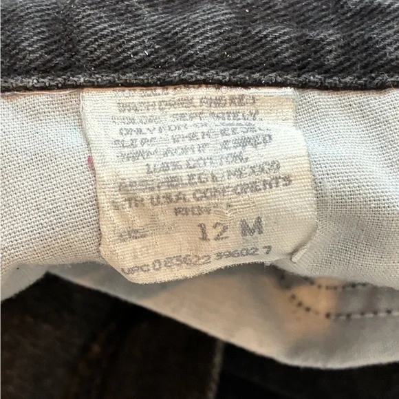 Vintage Lee High Rise Black Mom Jeans Tapered Leg 90s Grunge Size 12 M - Picture 13 of 15